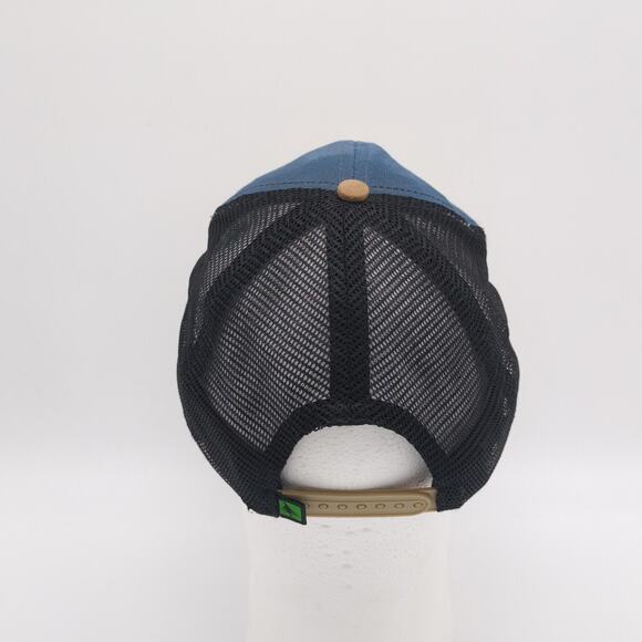 HippyTree Hat Cap Snap Back Blue Tan Mesh Trucker Patch Sustainable Mens Outdoor - Picture 3 of 12